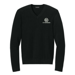 CT Polymers Port Authority Men Easy Care V-Neck Sweater-Black