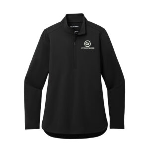 CT Polymers Port Authority Ladies C-FREE Double Knit 1/4-Zip-Black