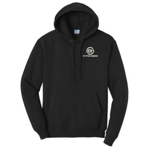 CT Polymers Unisex Fleece Hooded Sweatshirt-Black