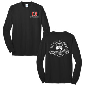 Clinton Transportation Unisex Cotton Long Sleeve Tee-Black
