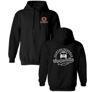 Clinton Transportation Unisex Fleece Hooded Sweatshirt-Black