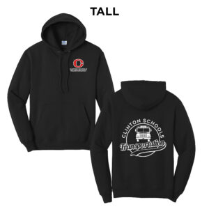 Clinton Transportation Tall Fleece Hooded Sweatshirt-Black