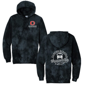 Clinton Transportation Unisex  Crystal Tie-Dye Pullover Hoodie-Black