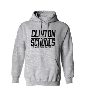 Clinton Transportation Unisex Fleece Hooded Sweatshirt-Grey