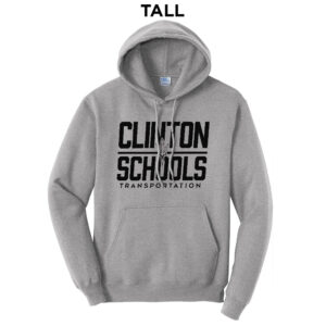 Clinton Transportation Tall Fleece Hooded Sweatshirt-Athletic Heather