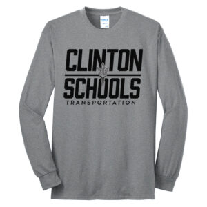 Clinton Transportation Unisex Cotton Long Sleeve Tee-Athletic Heather