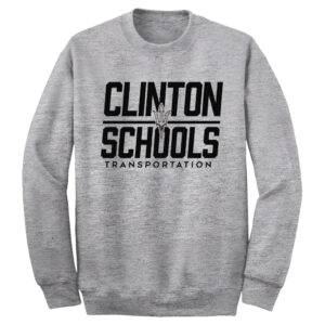 Clinton Transportation Unisex Fleece Crewneck Sweatshirt-Grey