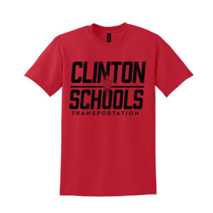Clinton Transportation Unisex Short Sleeve Tee-Red