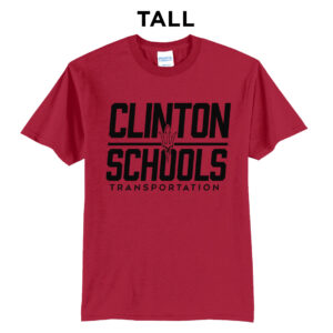 Clinton Transportation Tall Short Sleeve Tee-Red