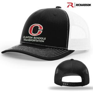 Clinton Transportation Richardson Pro Crown Mesh Back Adjustable back cap-Black/White