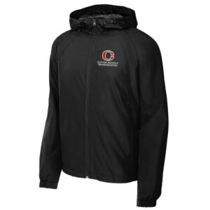 Clinton Transportation Sport-Tek Men – Hooded Raglan Jacket-Black