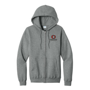 Clinton Transportation Men Classic Full-Zip Hooded Sweatshirt-Graphite Heather