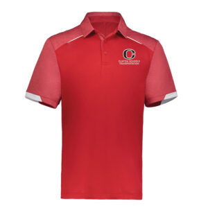 Clinton Transportation Russell Legend Performance Polo Men-Red