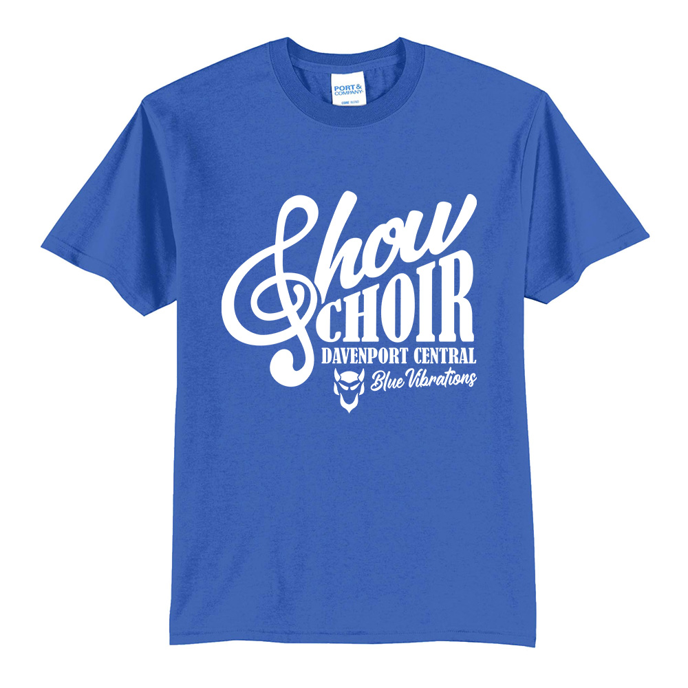 DC Show Choir Unisex Basic Short Sleeve Tee-Royal
