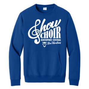 DC Show Choir Unisex Pocketed Fleece Crewneck Sweatshirt-Royal