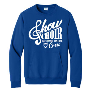 DC Show Choir Unisex Pocketed Fleece Crewneck Sweatshirt-Royal