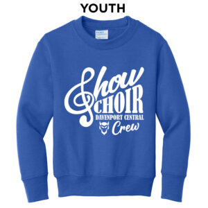 DC Show Choir Youth Fleece Crewneck Sweatshirt-Royal