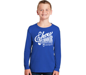 DC Show Choir Youth Cotton Long Sleeve Tee-Royal