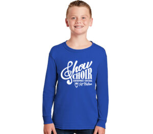 DC Show Choir Youth Cotton Long Sleeve Tee-Royal