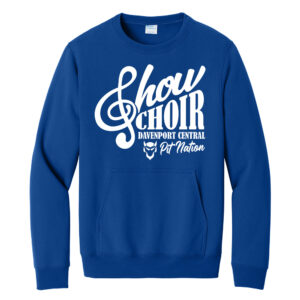 DC Show Choir Unisex Pocketed Fleece Crewneck Sweatshirt-Royal