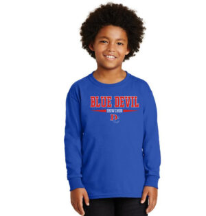 DC Show Choir Youth Cotton Long Sleeve Tee-Royal
