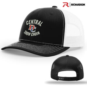 DC Show Choir Richardson Pro Crown Mesh Back Adjustable back cap Split-Black/White