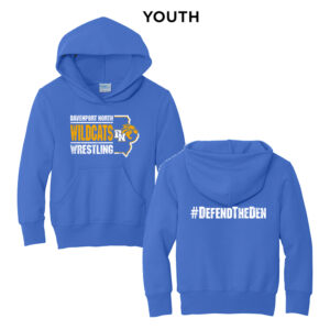 DN Wrestling Youth Fleece Hooded Sweatshirt-Royal