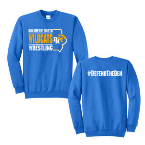 DN Wrestling Unisex Fleece Crewneck Sweatshirt-Royal