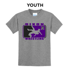 Dixon Wrestling Club Youth Short Sleeve Tee-Athletic Heather