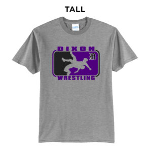Dixon Wrestling Club Tall Cotton Short Sleeve Tee-Grey