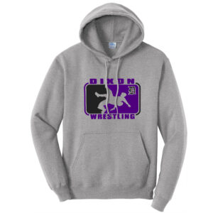 Dixon Wrestling Club Unisex Fleece Hooded Sweatshirt-Athletic Heather