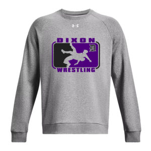 Dixon Wrestling Club Under Armour UA Rival Fleece Crewneck Sweatshirt-Castle Rock Heather