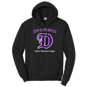 Dixon Wrestling Club Unisex Fleece Hooded Sweatshirt-Black