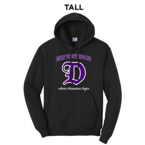 Dixon Wrestling Club Tall Fleece Hooded Sweatshirt-Black