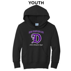Dixon Wrestling Club Youth Fleece Hooded Sweatshirt-Black