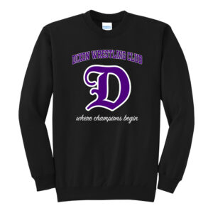 Dixon Wrestling Club Unisex Fleece Crewneck Sweatshirt-Black