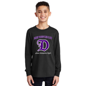 Dixon Wrestling Club Youth Cotton Long Sleeve Tee-Black