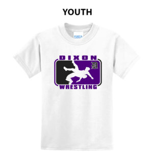 Dixon Wrestling Club Youth Short Sleeve Tee-White