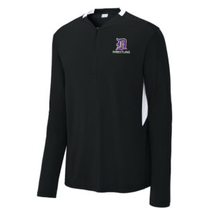 Dixon Wrestling Club Sport-Tek Men Club 1/4-Zip Pullover-Black/White