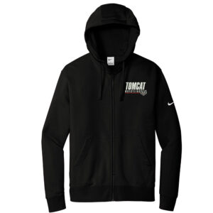EA Wrestling Nike Club Fleece Sleeve Swoosh Full-Zip Hoodie Men-Black