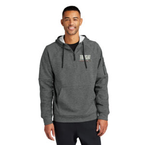 EA Wrestling Nike Therma-FIT Pocket 1/4-Zip Fleece Hoodie Men-Charcoal Heather