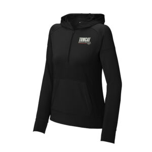 EA Wrestling Sport-Tek Ladies Sport-Wick Stretch 1/2-Zip Hoodie-Black