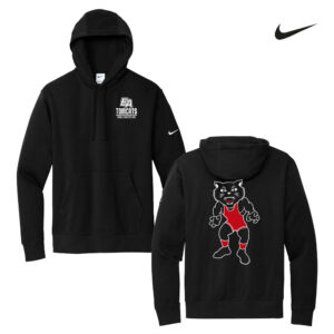 EA GIRLS Wrestling Nike Club Fleece Sleeve Swoosh Pullover Hoodie Men-Black