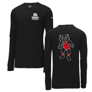 EA GIRLS Wrestling Nike Dri-FIT Cotton/Poly Long Sleeve Tee Men-Black