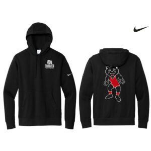 EA Wrestling Nike Club Fleece Sleeve Swoosh Pullover Hoodie Men-Black