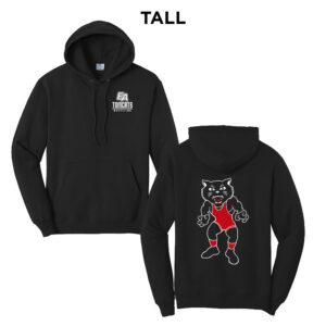EA Wrestling TALL Classic Pullover Hooded Sweatshirt-Black