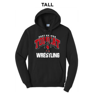 EA Wrestling Tall Fleece Hooded Sweatshirt-Black