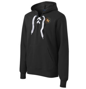 EV Girls BB Sport Tek Lace up pullover hooded sweatshirt Unisex-Black