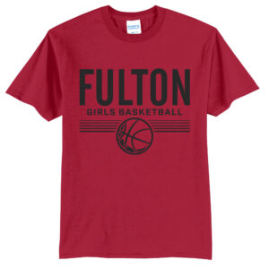 Fulton Girls BB Unisex Short Sleeve Tee-Red