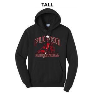 Fulton Girls BB TALL Classic Pullover Hooded Sweatshirt-Black